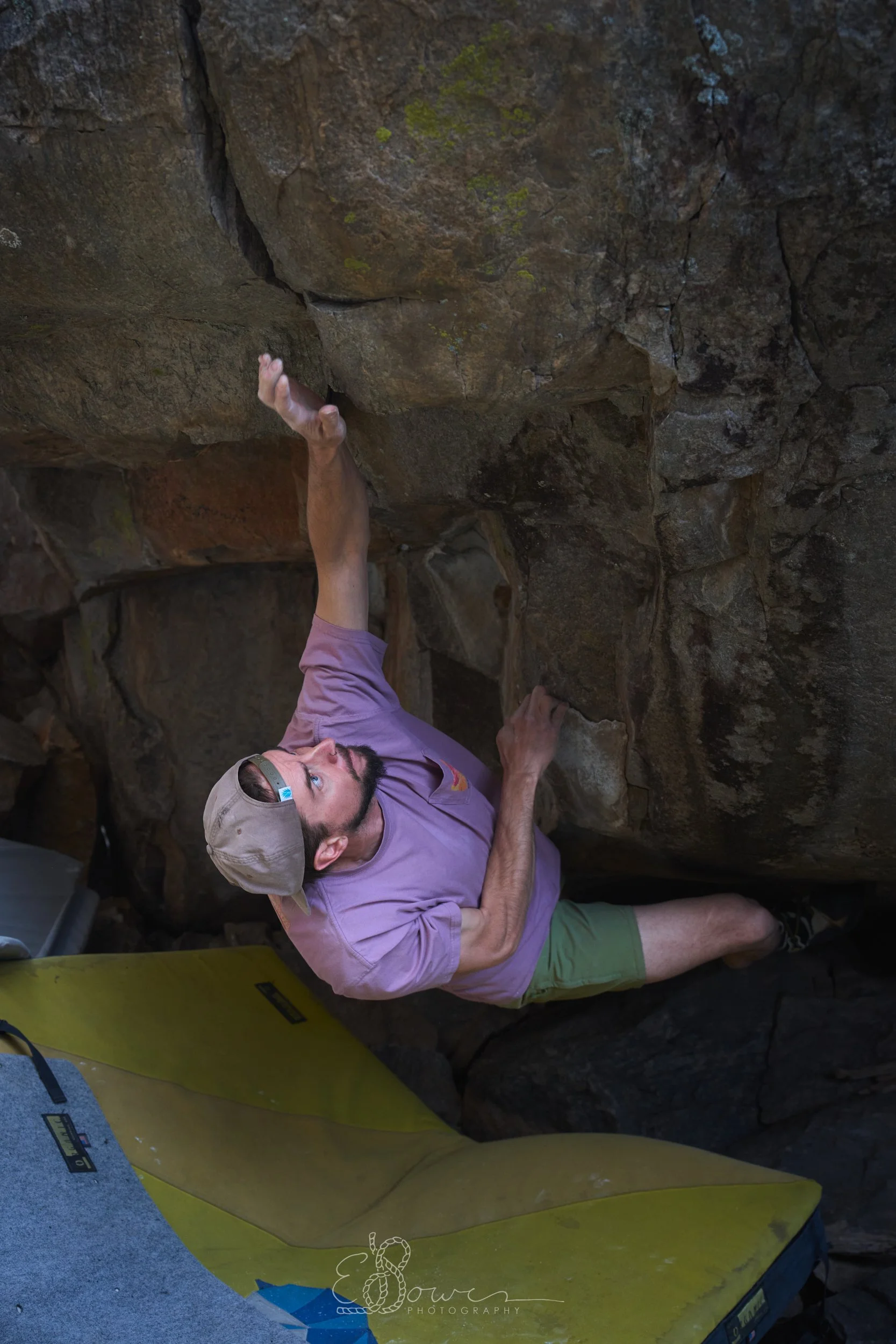 ORTEGA PROBLEM I  
 Shot in the Ortega Mountains, NM | May 2025  
42 mm | f/4 | 1/500 s | ISO 1250
  bouldering.,