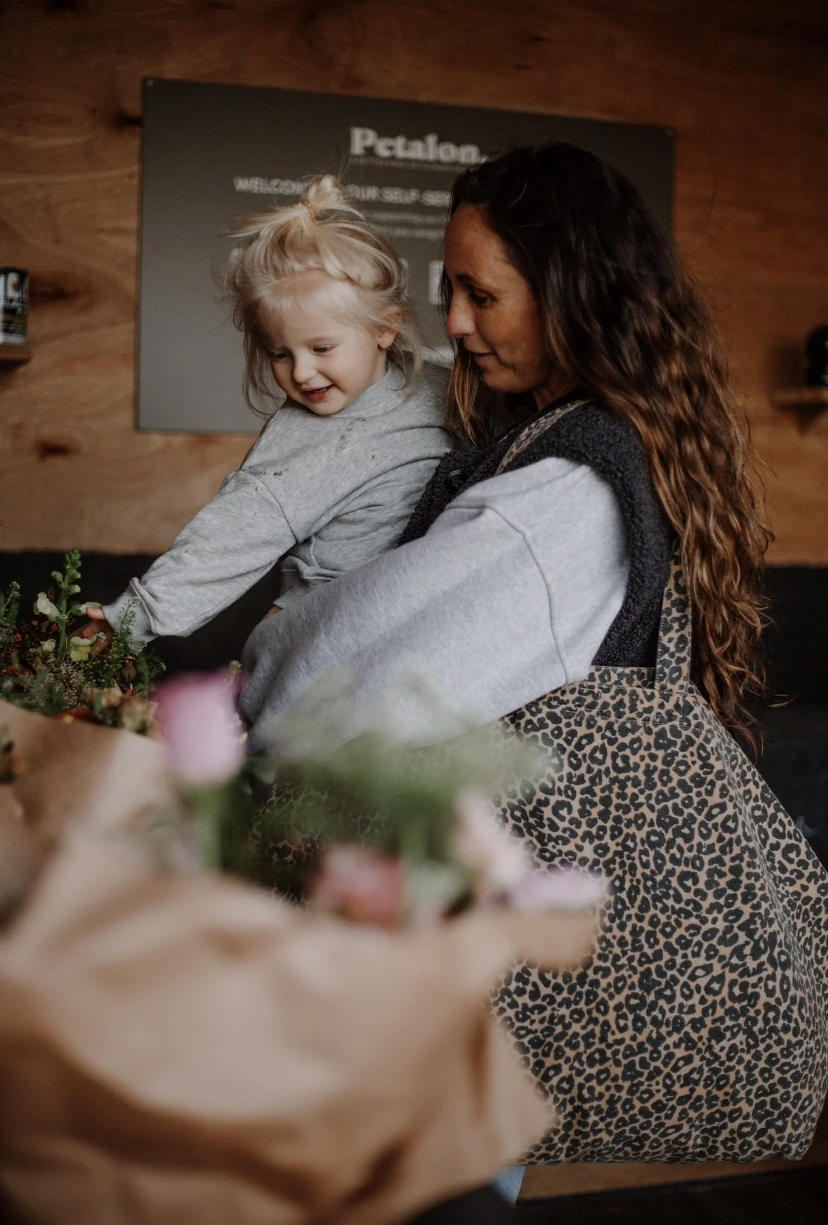 Olive and Surf Leopard Oversized bag