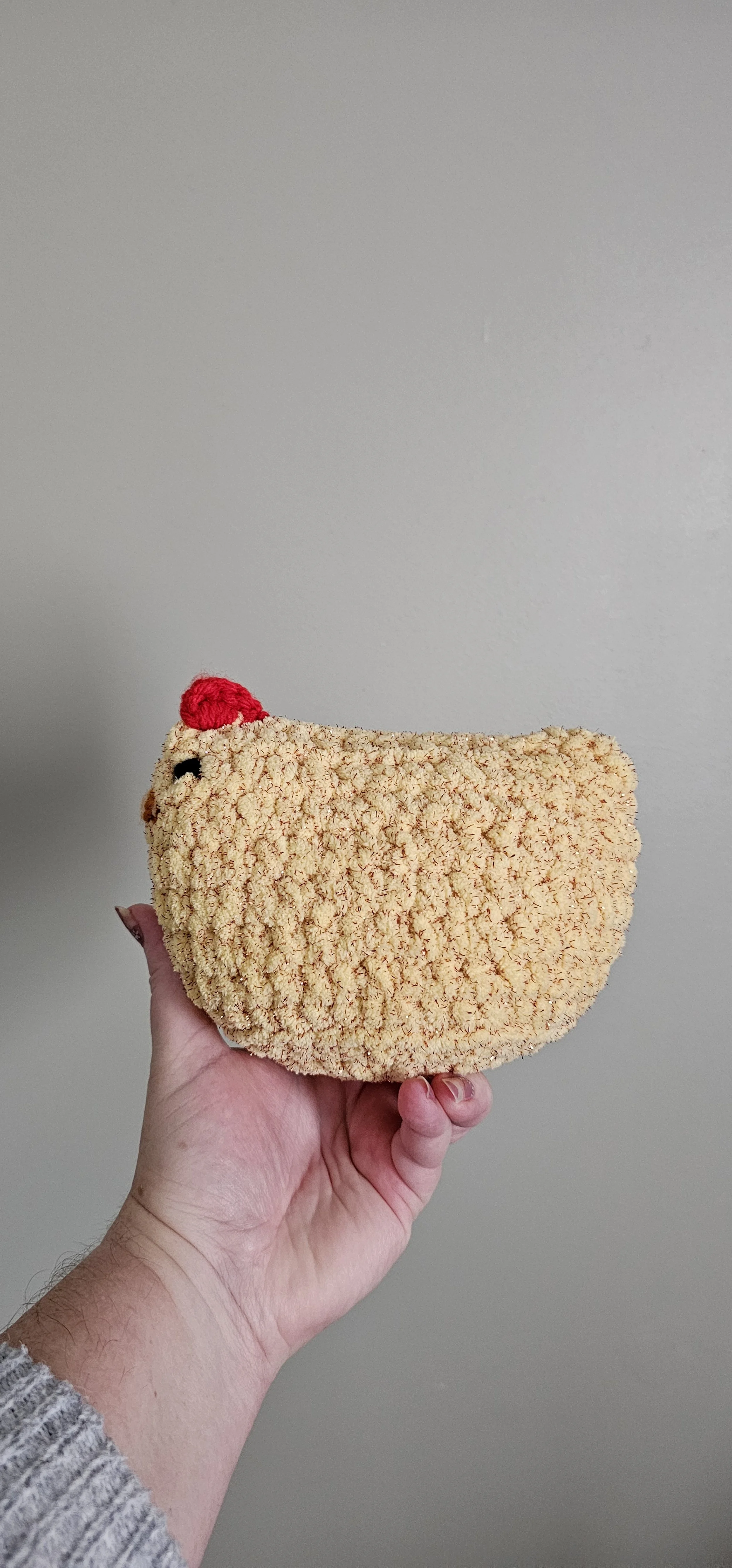 Yellow Sparkly Chicken - left side view.jpg