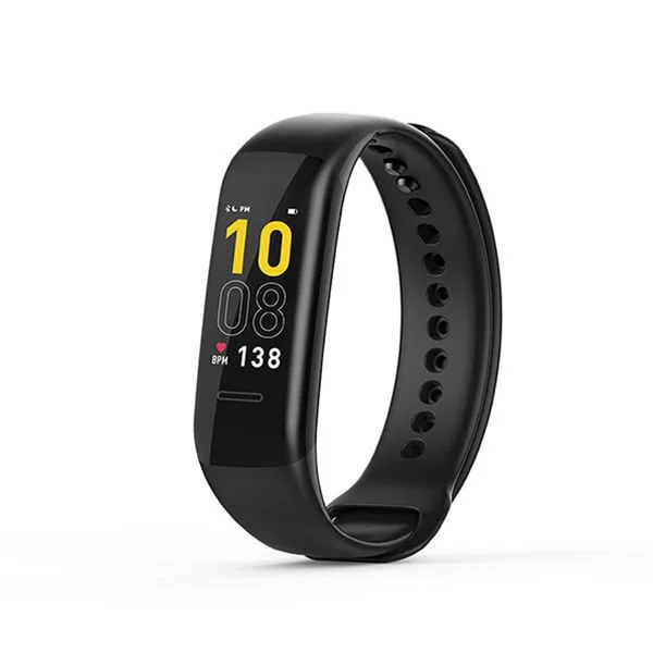 Mobrise Fitness Tracker with heart rate monitoring and colorful display, designed for continuous heart rate tracking and fitness level assessment as part of Mobrise Health's innovative health technology solutions.