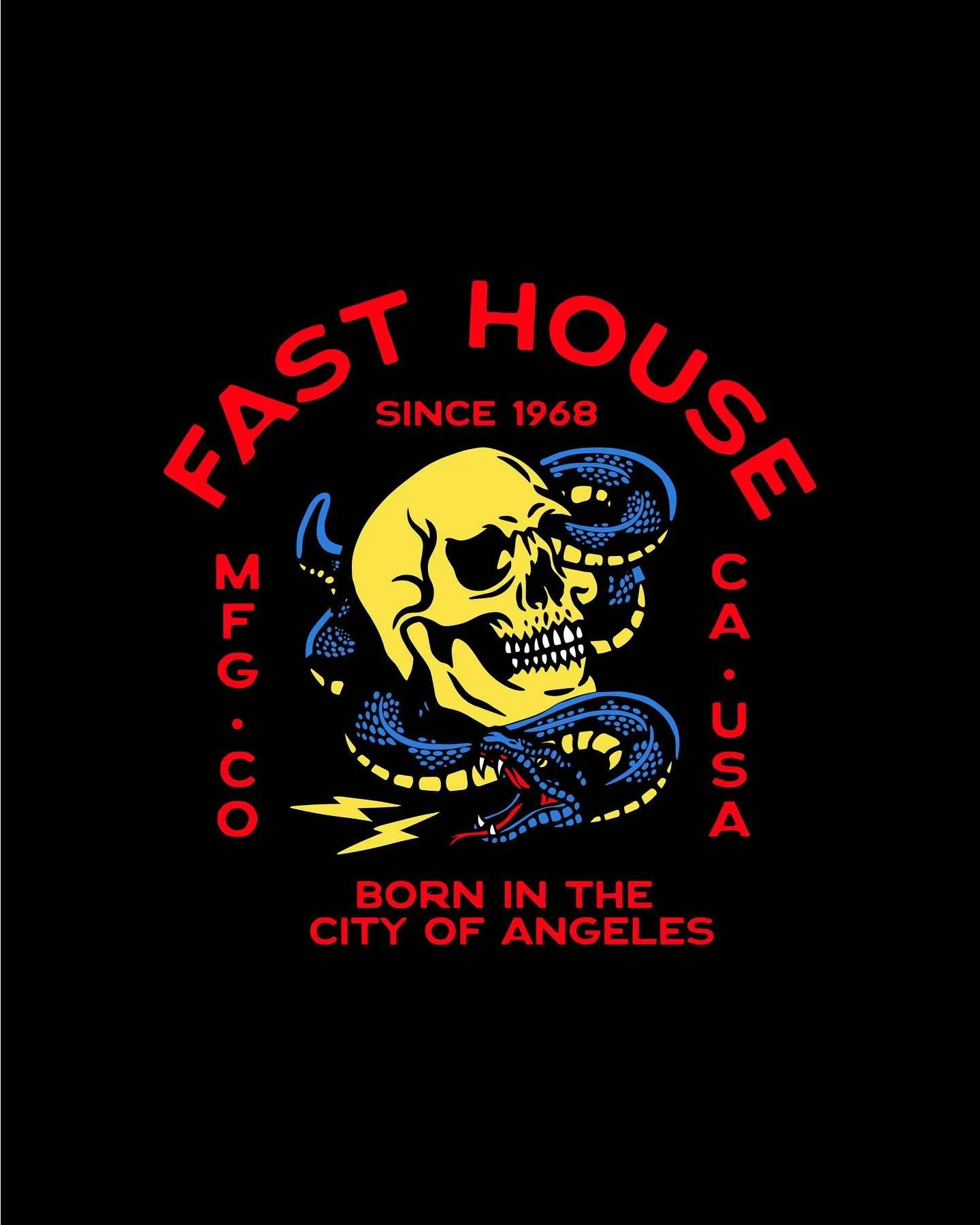 One of my favorite graphics this season. Snakes, skulls, and solid composition &mdash; all the elements of a killer lock-up. ⚡️ Available online now on the Fast House website.&nbsp;&nbsp;www.fasthouse.com 

#ManifestCreative #ApparelGraphicDesign #Sk