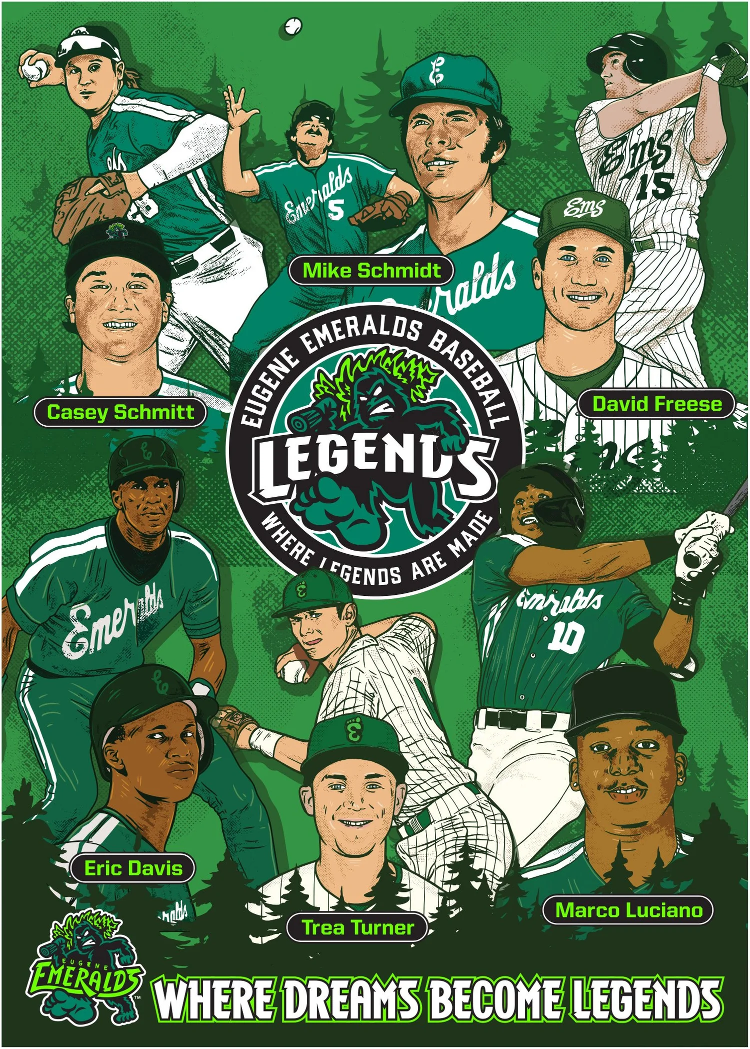 Illustrated Legends banner at PK Park