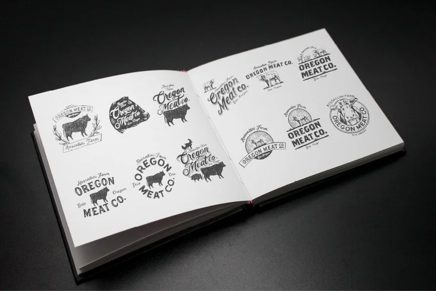 Process / Logo development sketches and refinement