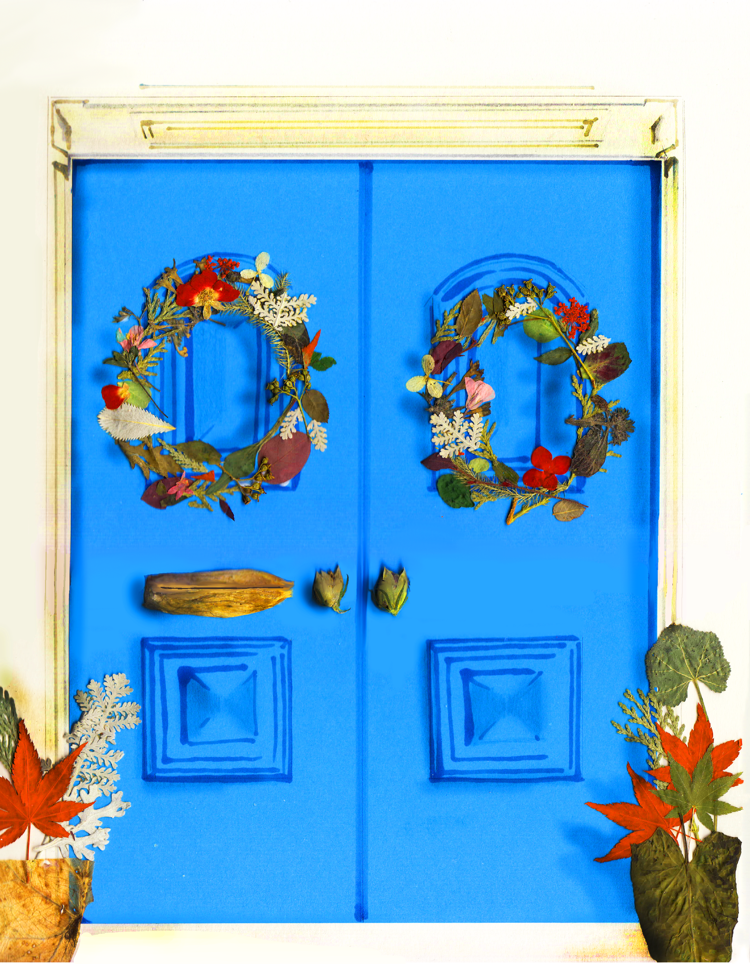 Blue Door With Wreaths.png