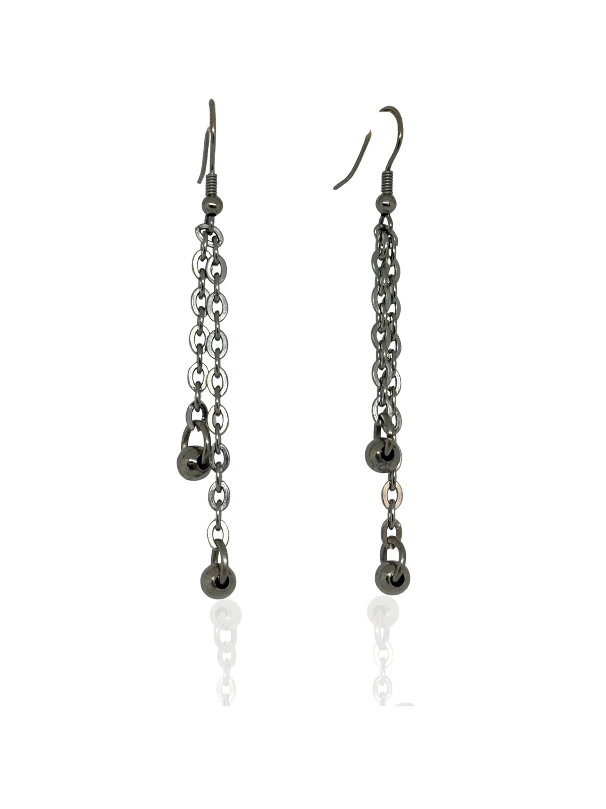 Ball 'N' Chain dangle earrings