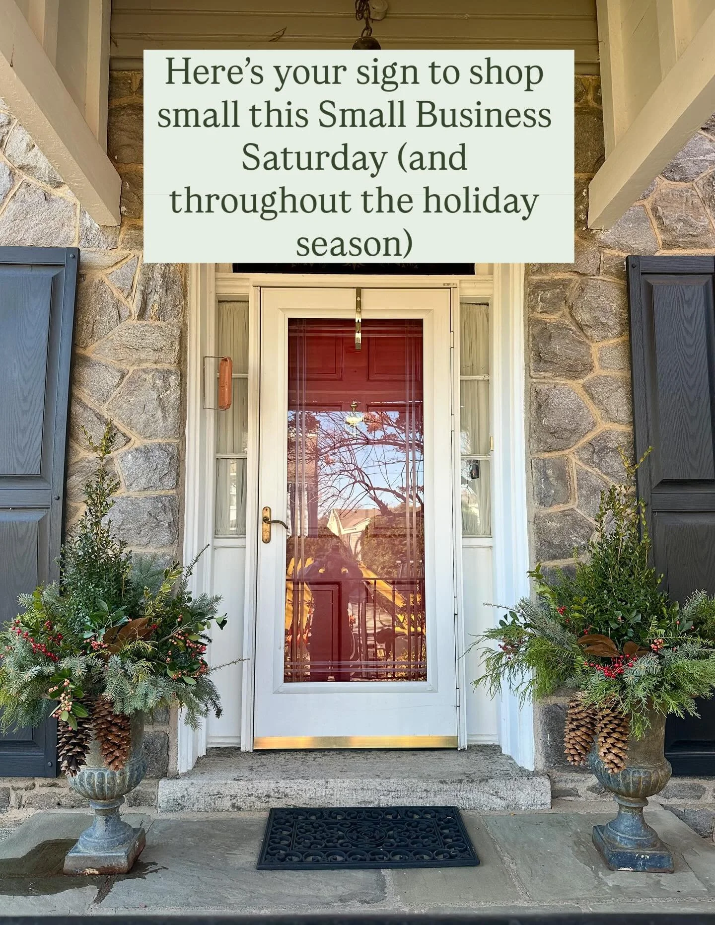 Now offering custom outdoor holiday planters &amp; wreaths!

In honor of Small Business Saturday, we&rsquo;re opening limited spots for made-to-order winter greenery - perfect for your porch, entryway, or storefront.

Each piece is designed by hand u