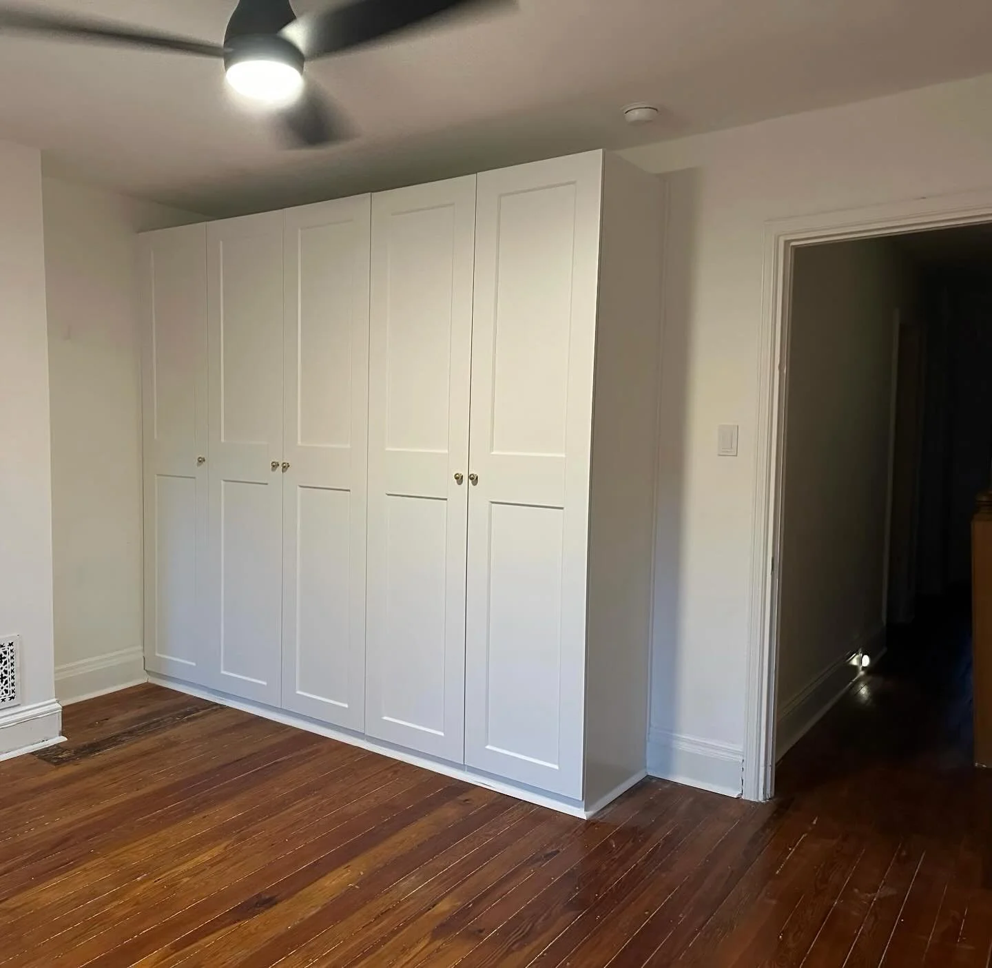 We just finished up a beautiful closet system installation for new homeowners in West Philly. We tore out the existing closet and replaced with new IKEA Pax system. Such a nice upgrade!