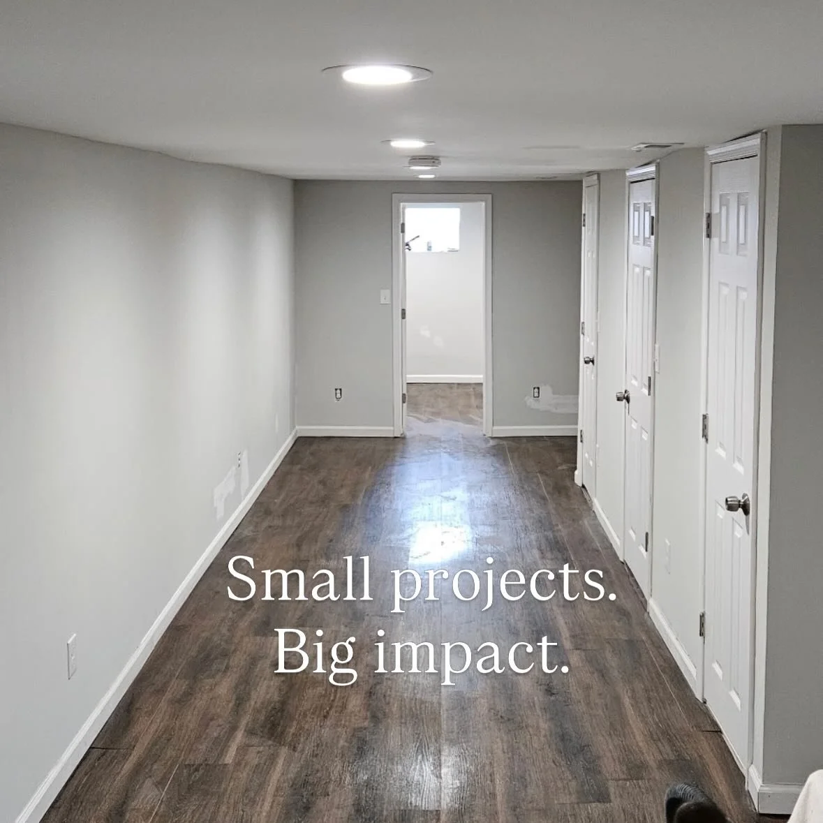 Here&rsquo;s a look at what we&rsquo;ve been up to this last month! We&rsquo;re gearing up to start a few big projects this season but before we do, we tackled some smaller jobs for our awesome customers. 

1. Installed new flooring in a partially fi