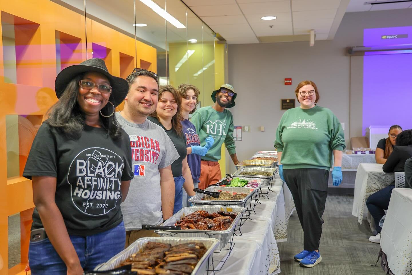 An unforgettable time at the 2024 Annual Black Affinity Housing Spring Cookout! Go Team! ✨🦅 #aubah #americanuniversity