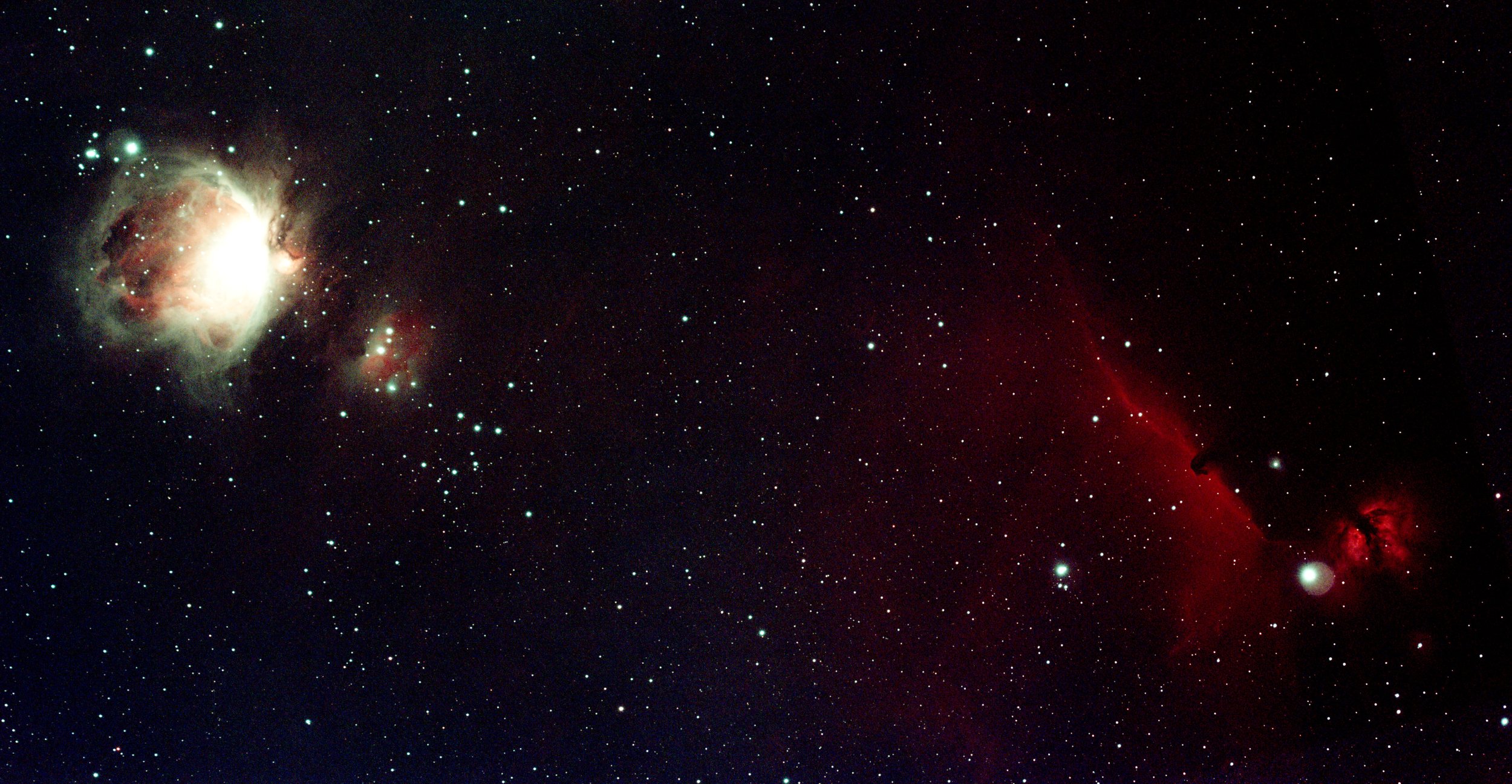 Orion/Horsehead nebulae 1 - (c) Daniel Murin
February 12, 2022
This is full image of both nebula with the red stretched and the background flattened.