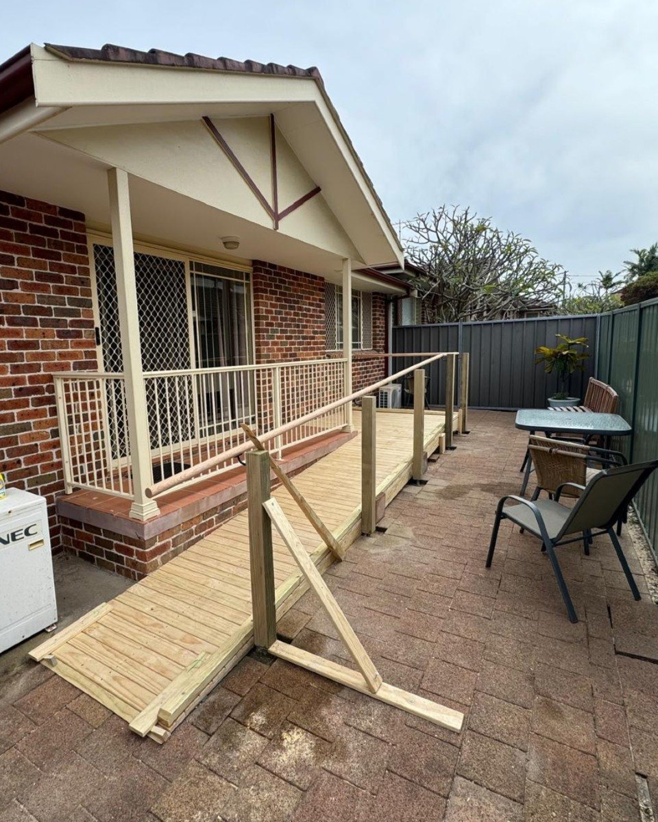 Home Modification in Caringbah

We recently installed a new ramp and handrail for accessible living access.

To learn more about our home modification services, feel free to contact us on 0418 296 501.

#tlbuilding #homerenovation #residentialbuilder