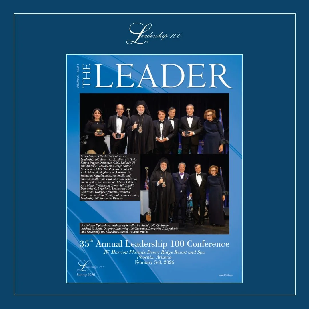 The latest edition of The Leader is here.

Published bi-annually, The Leader shares the stories, impact, and vision shaping Leadership 100 and the ministries we support.

Explore how our community continues to strengthen the Orthodox Faith and elevat