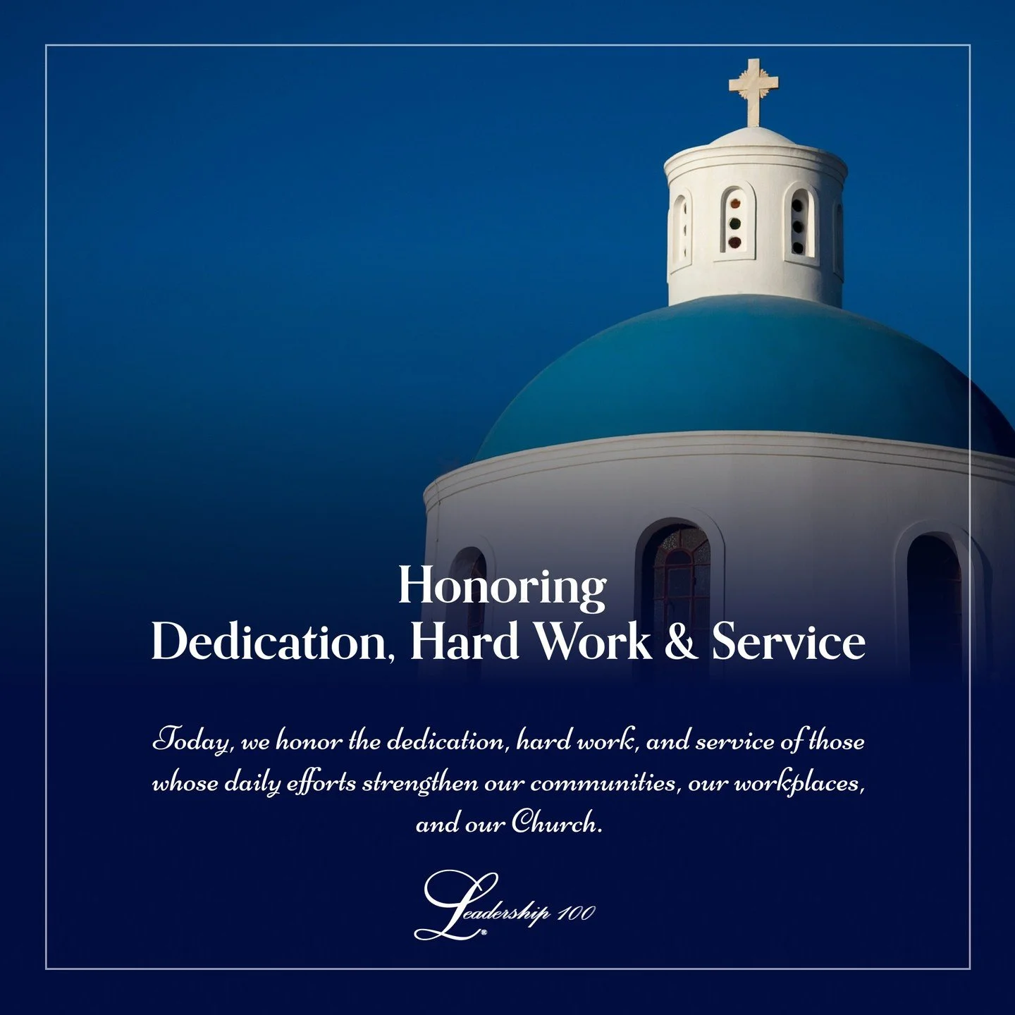 Today, we honor the dedication, hard work, and service of those whose daily efforts strengthen our communities, our workplaces, and our Church.

At Leadership 100, we are especially grateful for the faithful clergy, ministry leaders, volunteers, and 