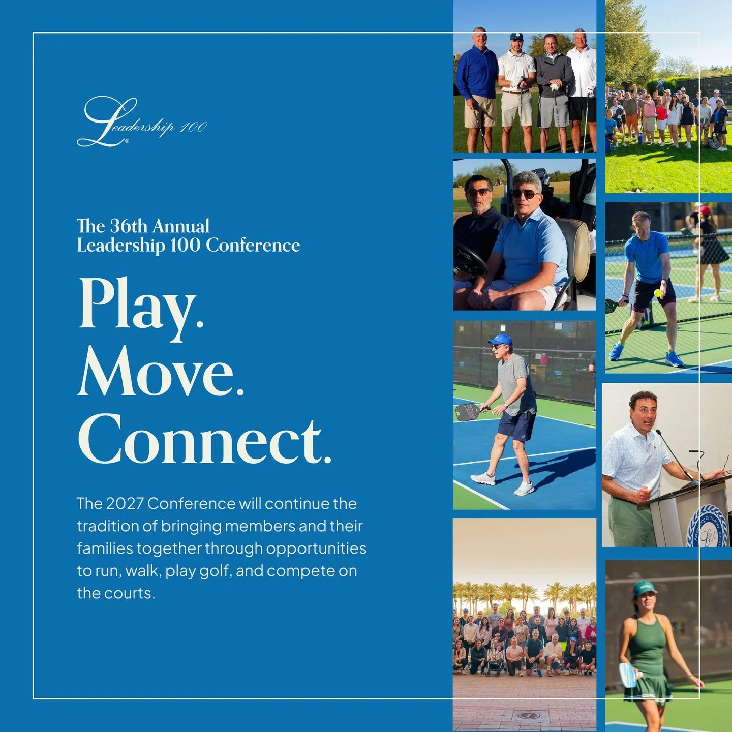 The 2027 Conference will continue the tradition of bringing members and their families together through opportunities to run, walk, play golf, and compete on the courts.

Annual Walk/Run
Start the morning with friends and fellow members and enjoy som