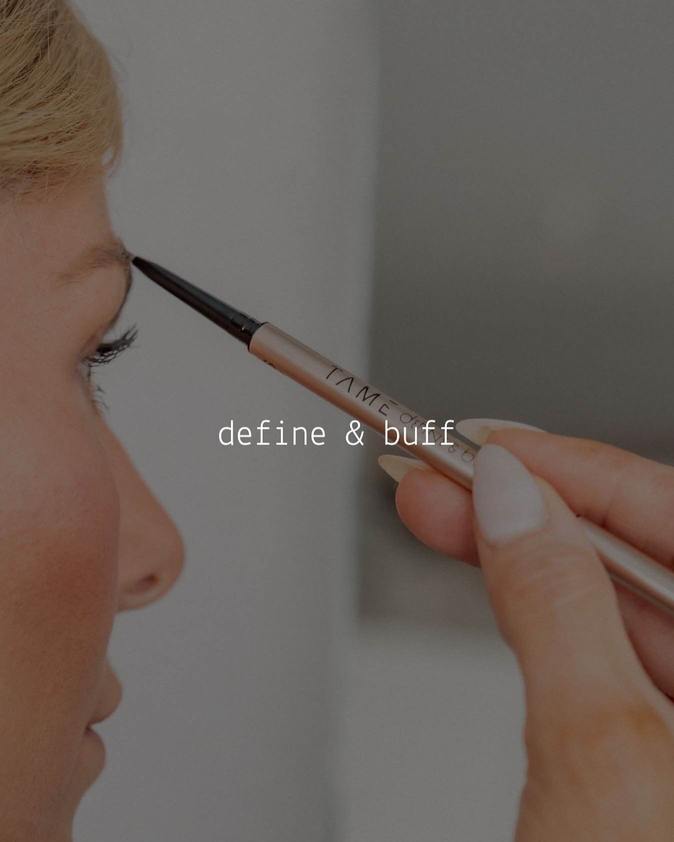 Brow Queens! Are you ready to redefine your brow game? Tame Define and Buff Brow Pencil 〰️ the dual-end design is a stroke of genius, featuring a precision-tip pencil on one end for detailed definition and a spoolie on the other for effortlessly buff