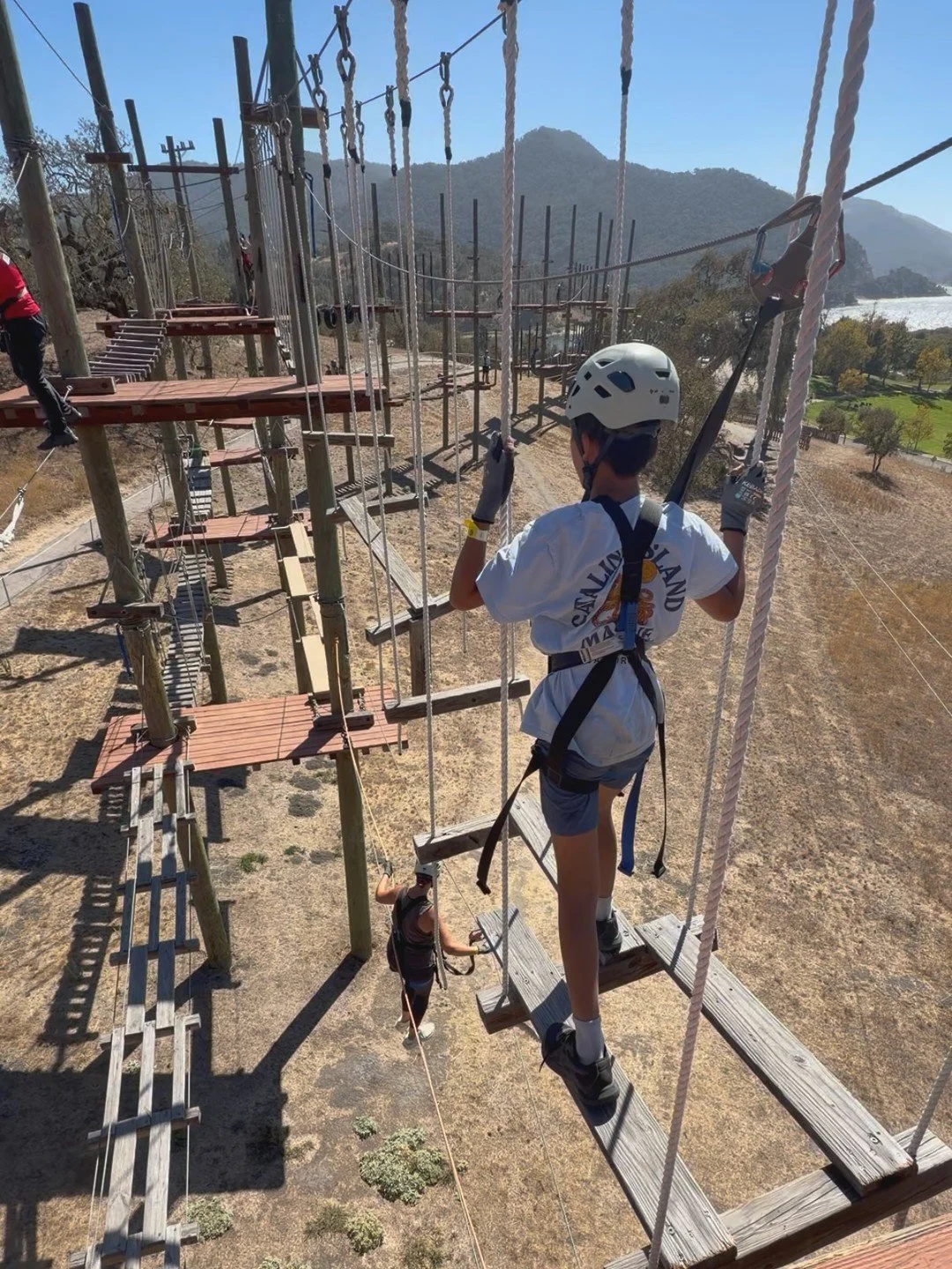 New heights unlocked 🔓

#lopezlake #visitarroyogrande #slocounty #perspective #ropescourse