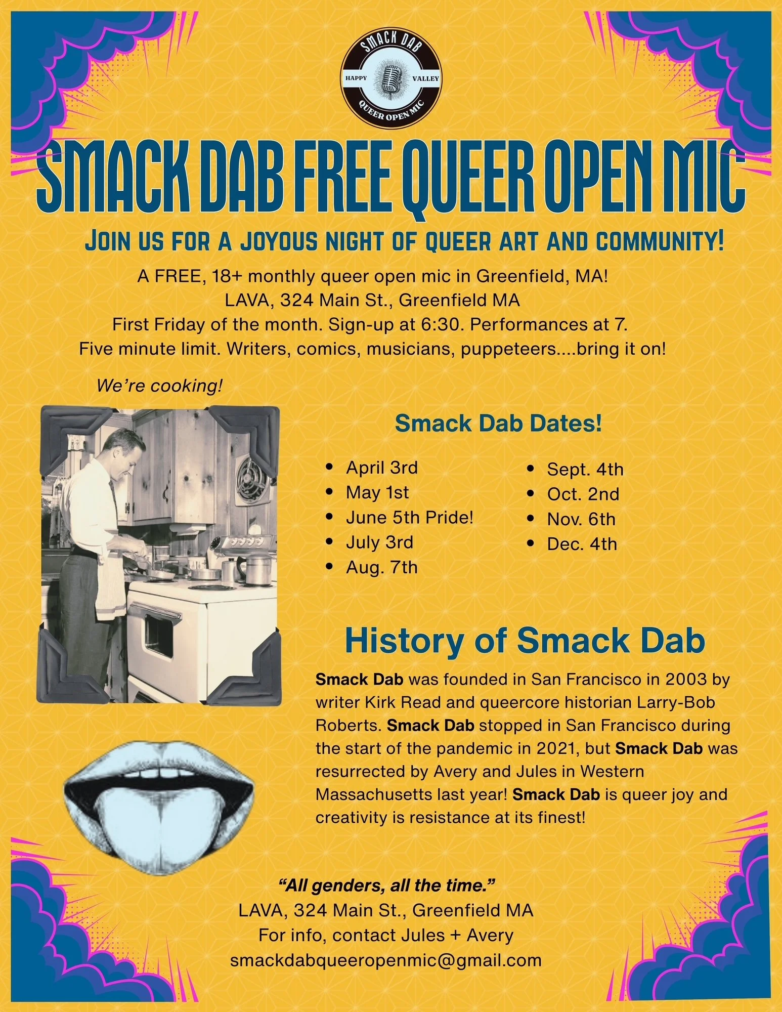 Smack Dab Free Queer Open Mic