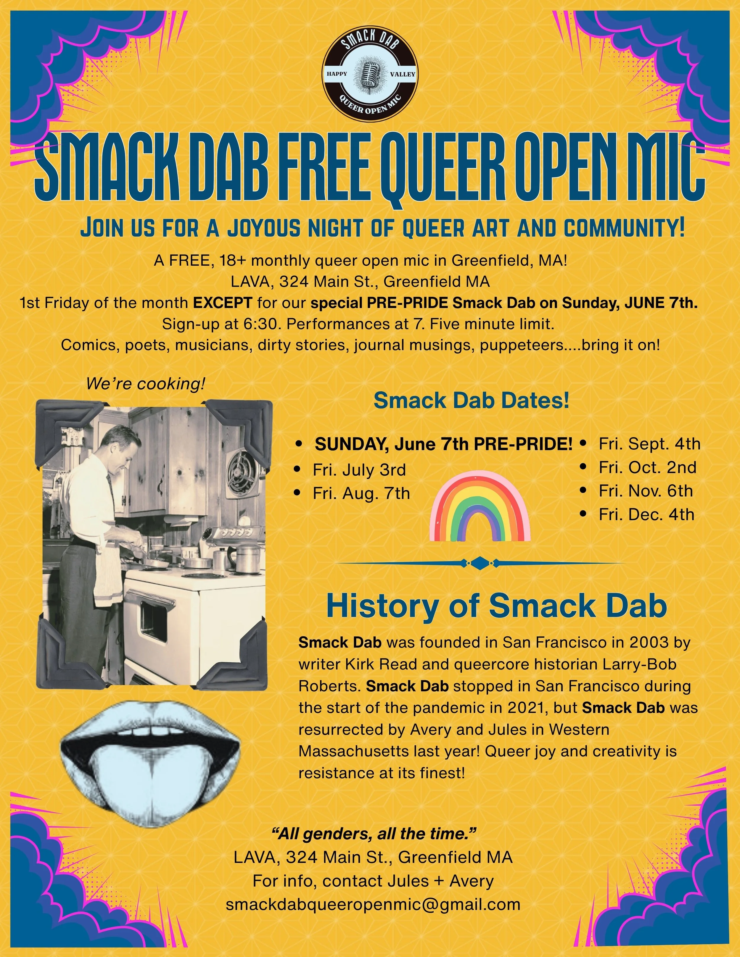 Smack Dab Free Queer Open Mic