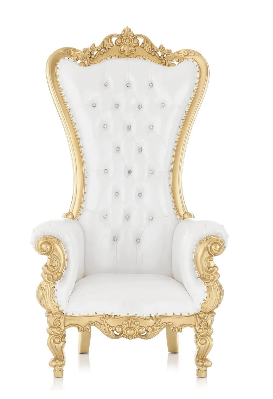White and Gold Throne Chair
