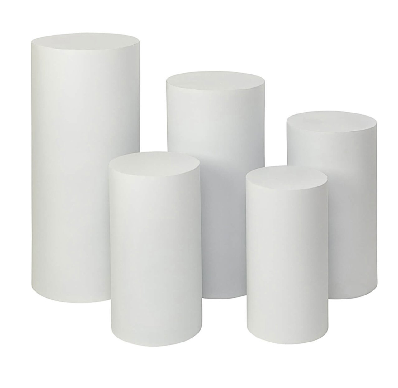 White Cylinder Pedestals