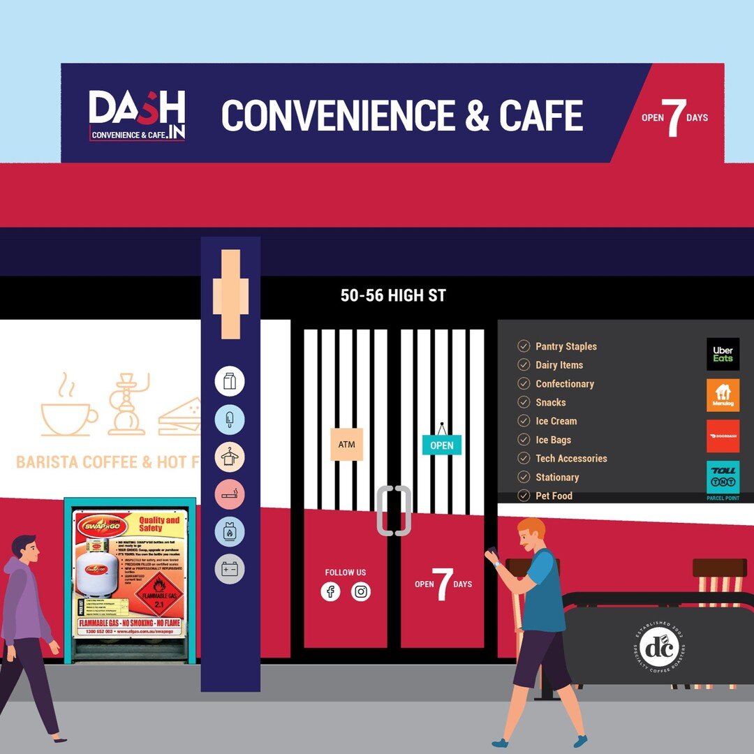 #ThrowbackThursday to the @dashin.convenience store signage fit-out and the results are jaw-dropping! 🤯

Owners, Talha and Alina Rehman, knew their old signage just wasn't cutting it, so we had to get creative. We did our research and came up with a