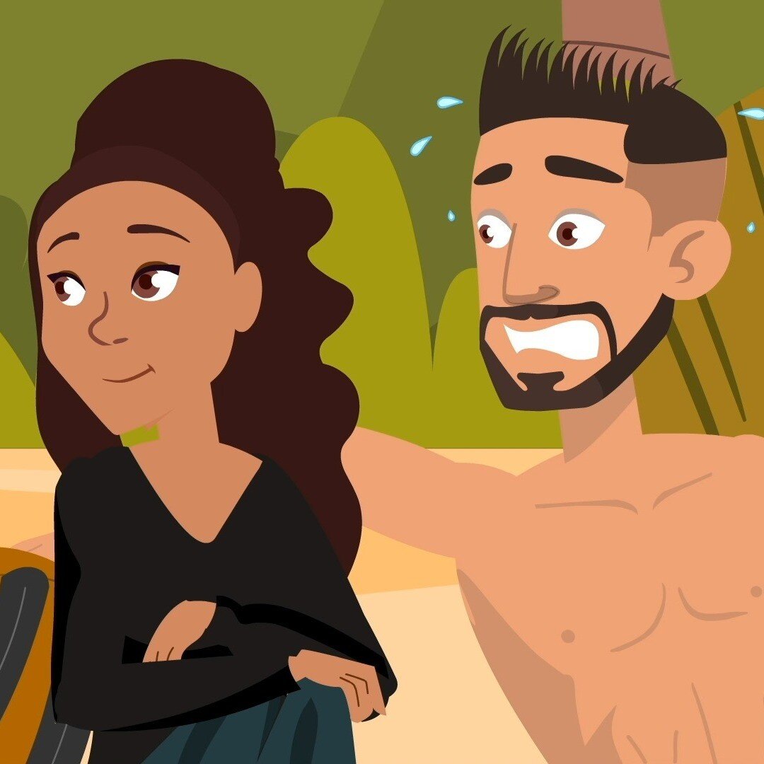 👩&zwj;❤️&zwj;💋&zwj;👨 Last week my wife and I had our wedding anniversary! To celebrate I'd love to share our animated love story of how we both met. 

🎥❤️ It was an amazing project to work on, with our real voice-overs, an artist who created all 