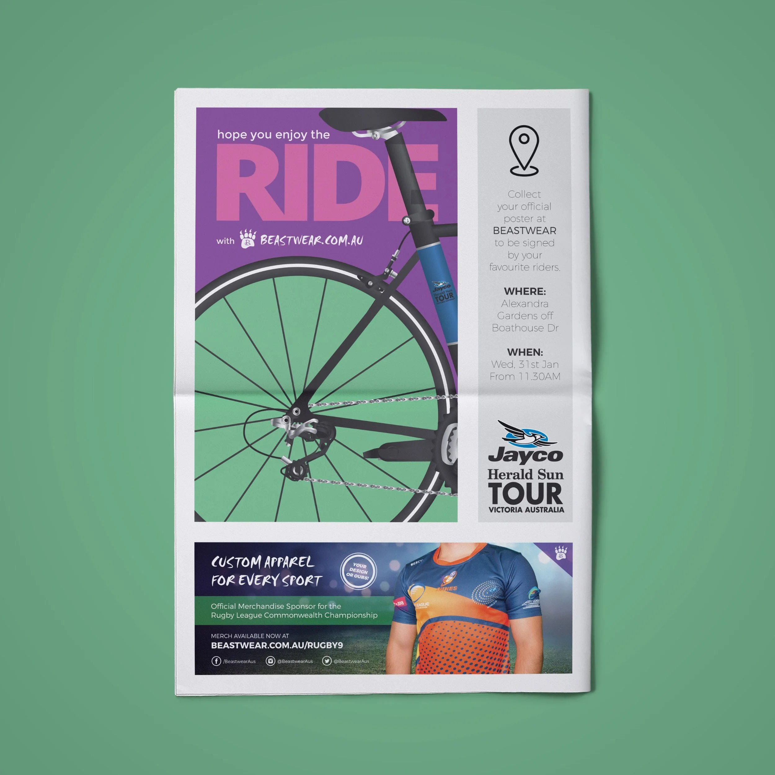 [flyer] Newspaper Charity Ride Advert