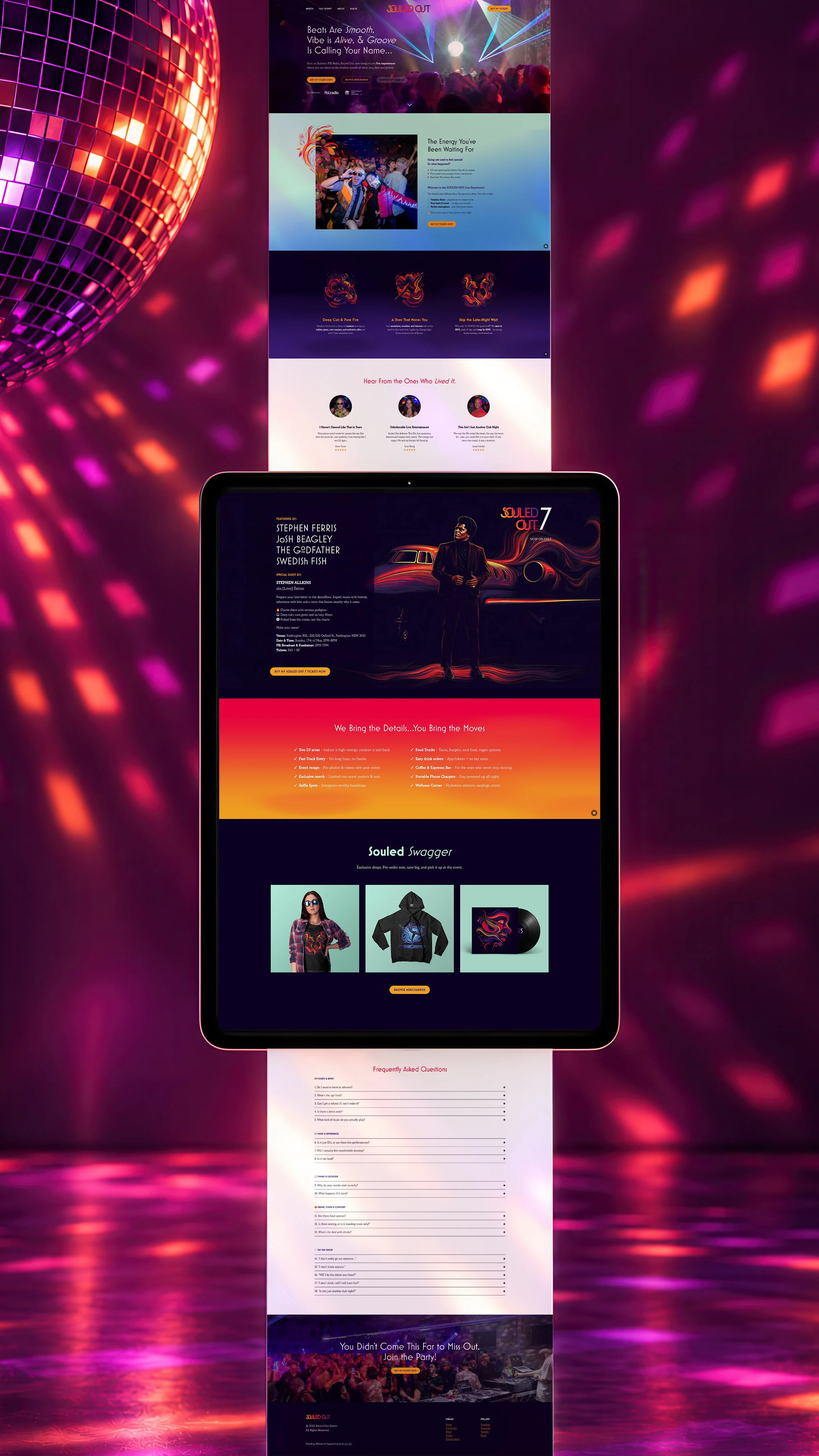 [web] Music Event Website - Souled Out