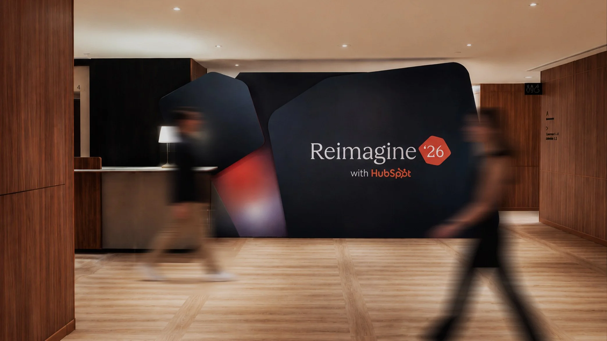 HubSpot Reimagine 2026 event entrance designed and built by Studio Mojo in Singapore