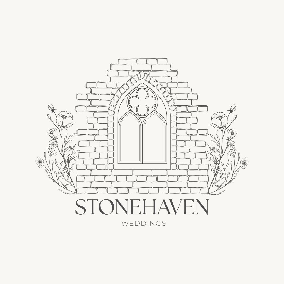 Here's a peek at a logo I designed for Stonehaven Weddings, a beautiful wedding venue in Tasmania. Swipe to see the stunning landmark on the property that the design is inspired by!