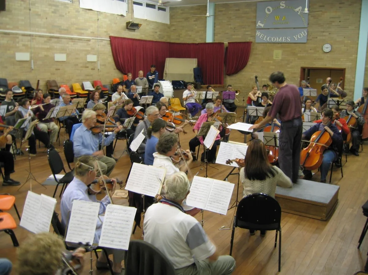    Rehearsal at Leckie, circa 2003