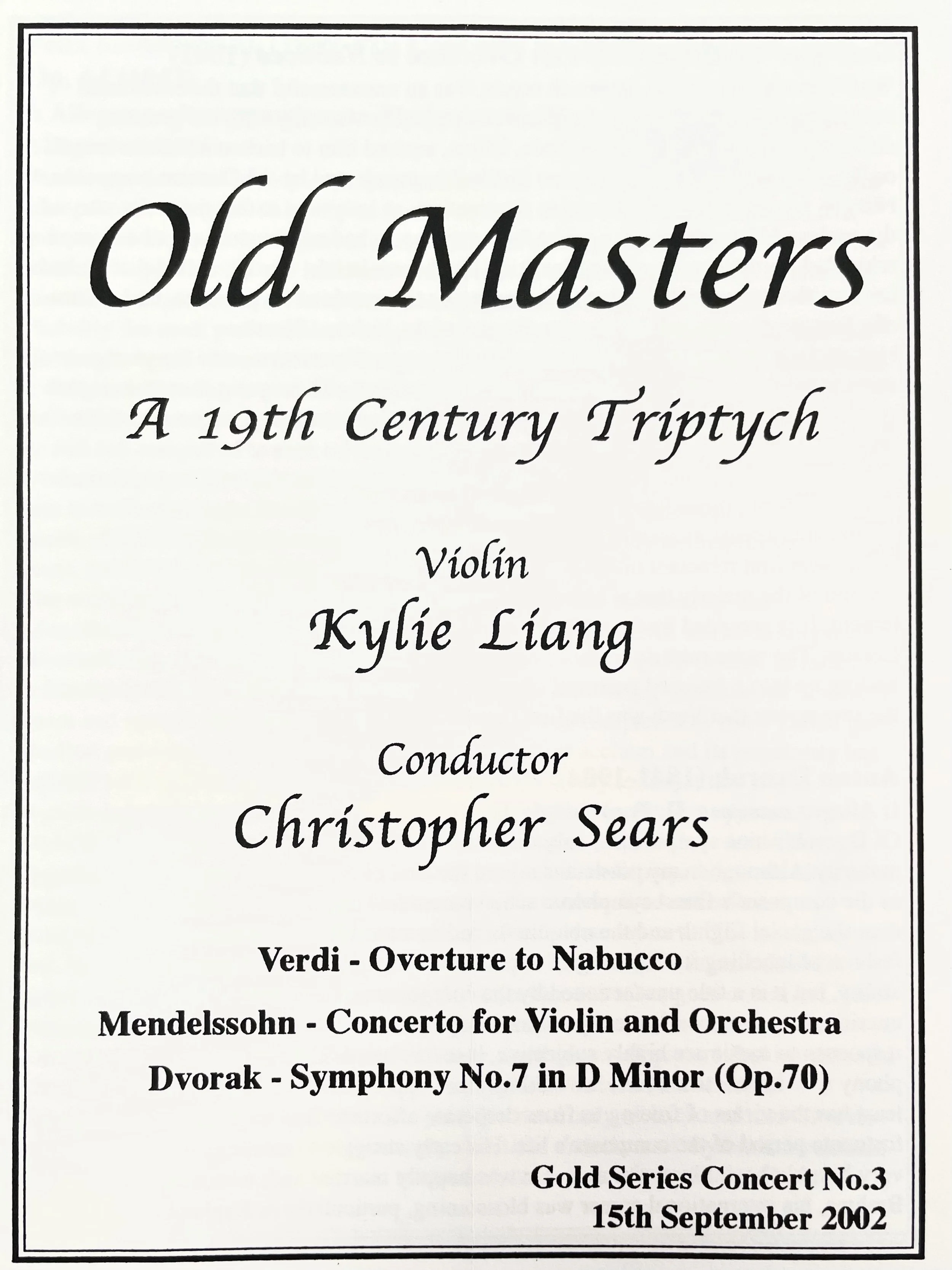 Old Masters | September 2002