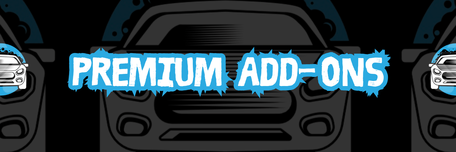 Premium Add-Ons Text with XP Detailing logo in background