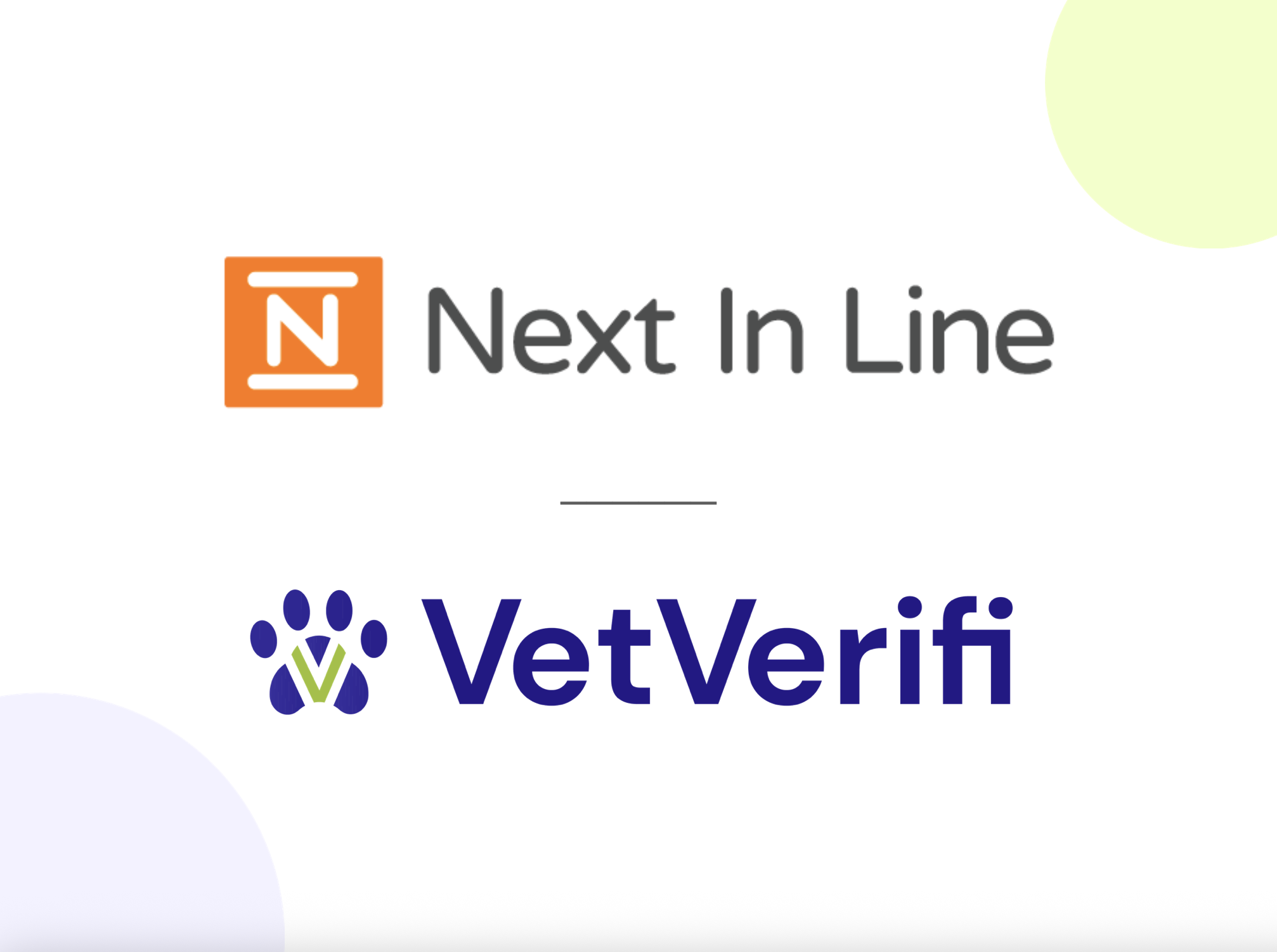 VetVerifi Announces Partnership with Next In Line to Power More Connected Veterinary Care