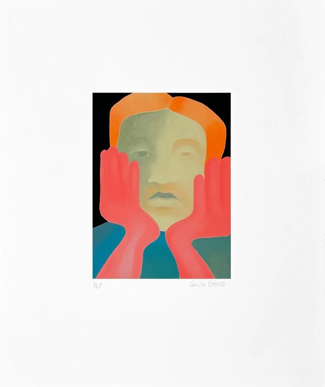   Camille Cottier,  Waking Dreamer , 2024  17 Colour Acrylic Screenprint 16 1/2 × 13 4/5 in | 42 × 35 cm Edition of 25 