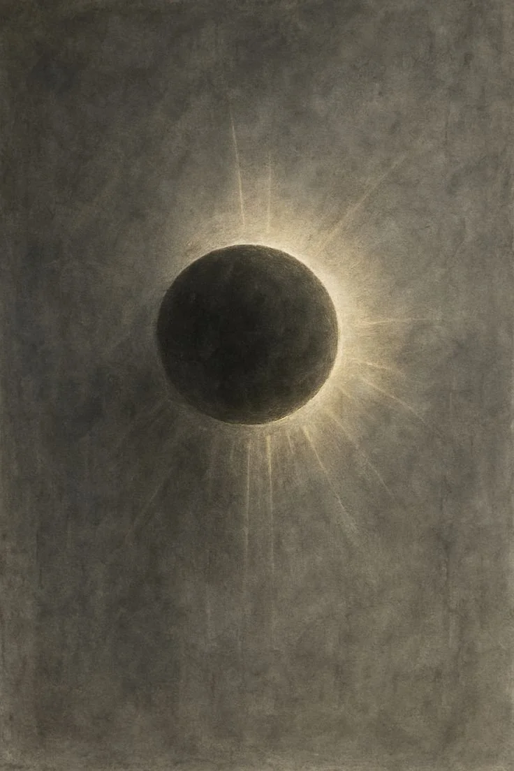 Silent Eclipse – Abstract Celestial Art in Silver & Ash.jfif