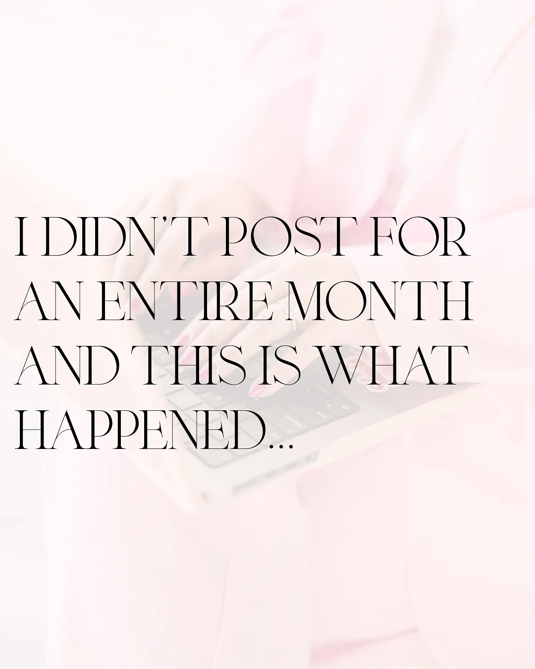 Hi 👋🏼 it&rsquo;s me, your favorite girly-girl who needed a major break from being chronically online 💻✨

I hit pause on the constant posting grind&hellip; and spoiler alert:

My business didn&rsquo;t implode. My followers didn&rsquo;t disappear. A