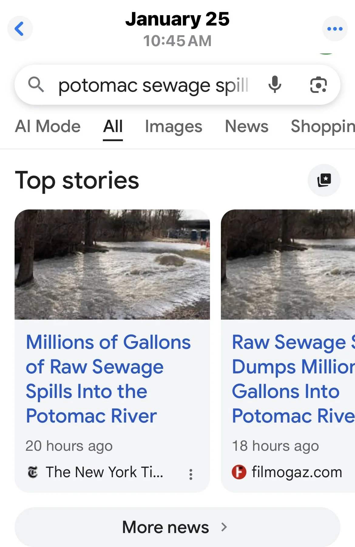 Potomac Rivier Crisis January 25, 2026