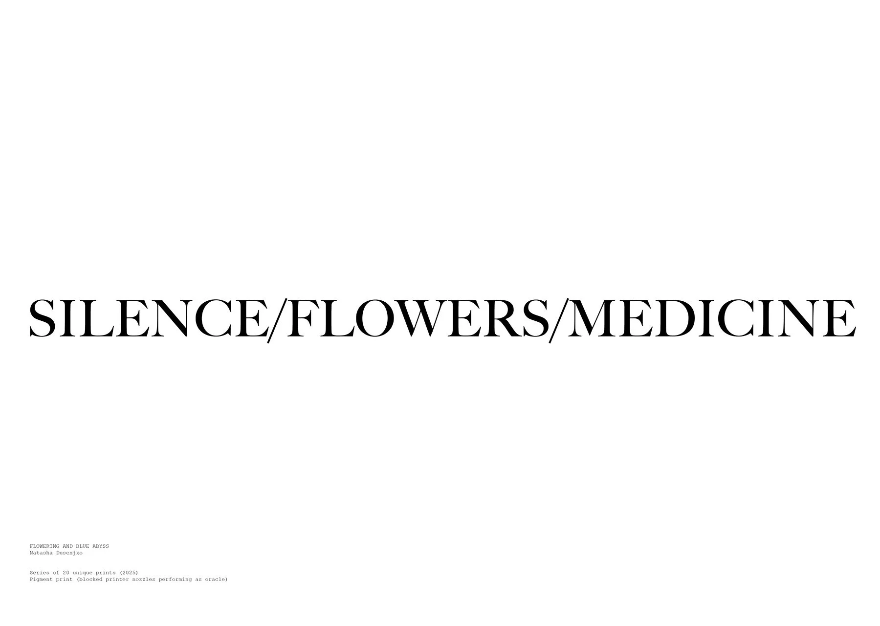 Flowering and Blue Abyss ephemera (verso detail)