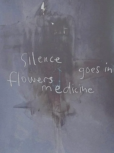Oracle (Silence/Flowers/Medicine), 2025, Series of 20 unique ephemera prints (detail), pigment print (blocked printer nozzles performing as oracle), 320mm x 450mm