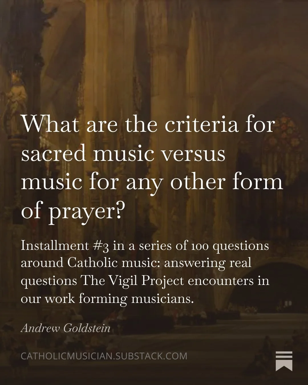 Article: What are the critera for sacred music