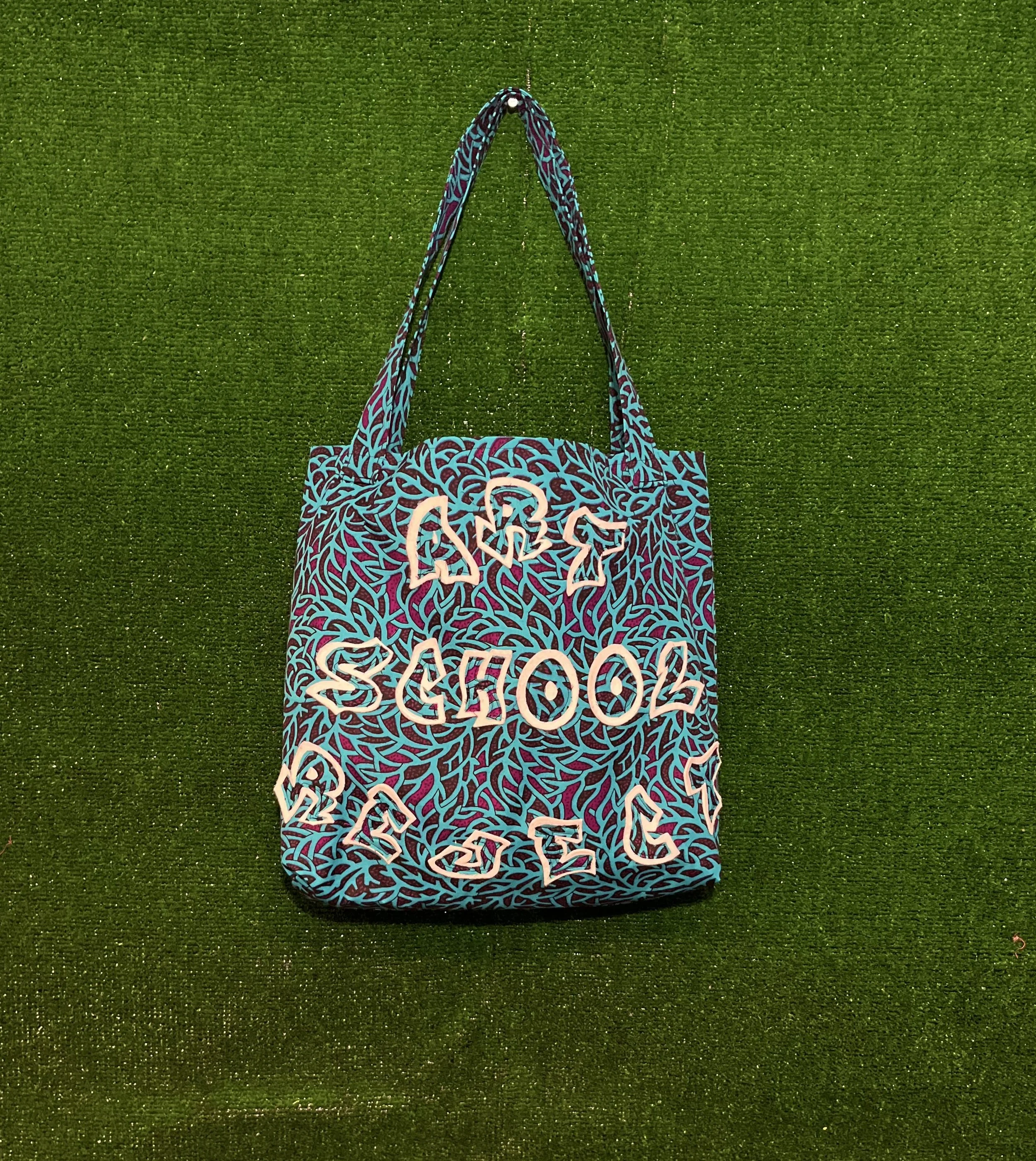 Art School Reject Tote- Blue & Purple Ankara