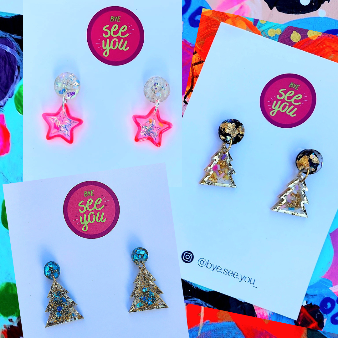 FESTIVE RESIN EARRINGS **SOLD OUT**
