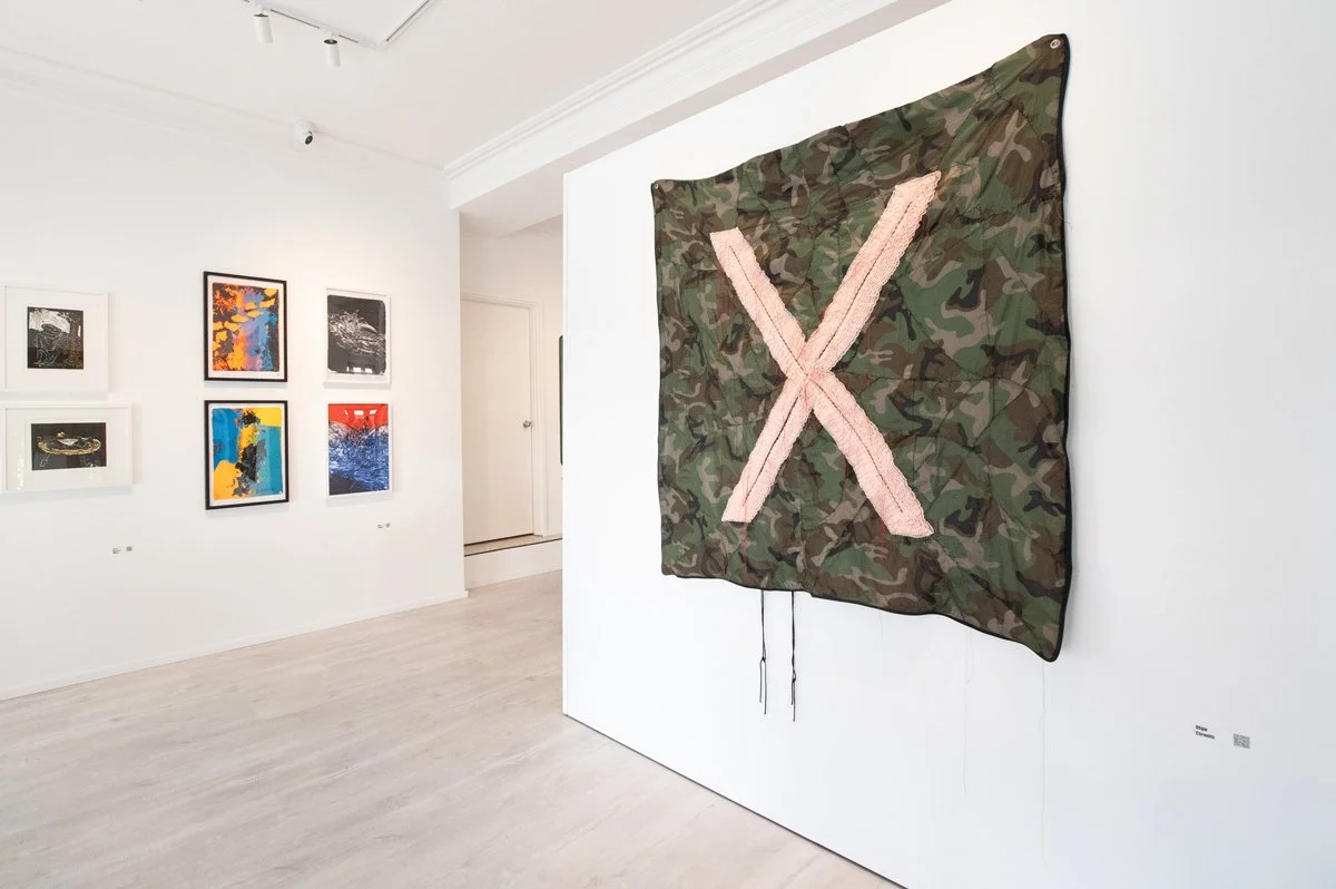  SICK AF featuring works by Olga Cironis (foreground); and Susan Margareta Allwood and Brad Coleman (background) at Nyisztor Studio, 2024. Photo: Brad Coleman. 