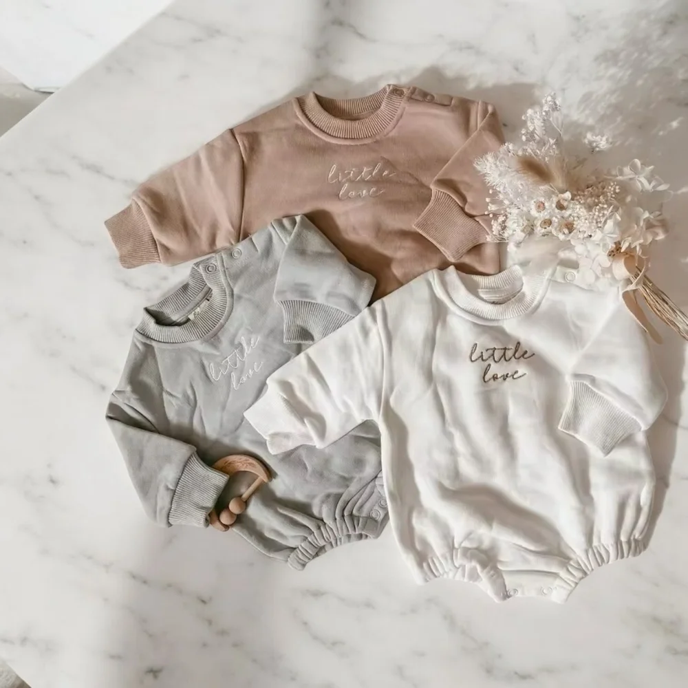 βLittle Loveβ Long Sleeve Bubble Romper β Mint Design Concepts