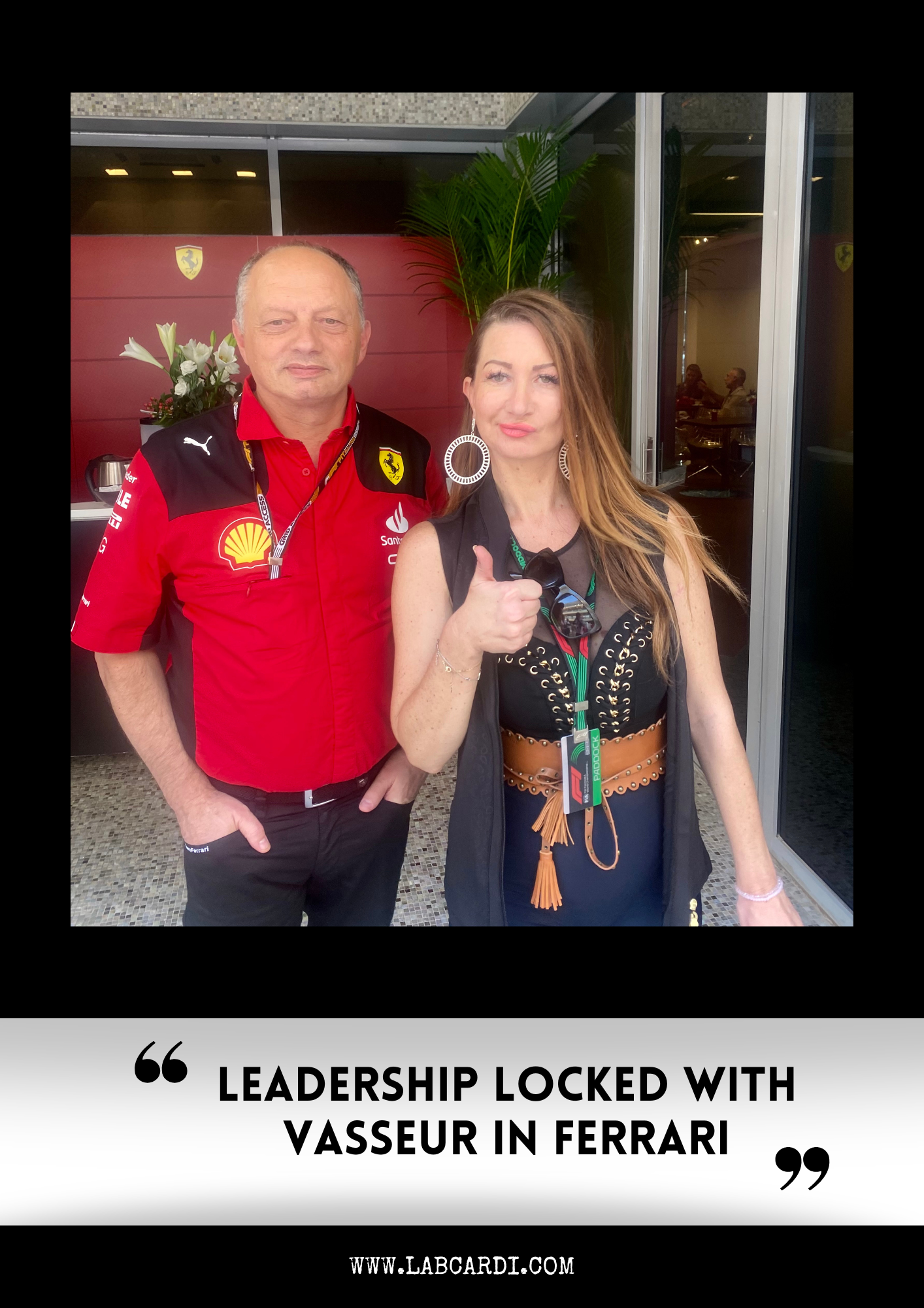 Leadership locked with Vasseur in Ferrari