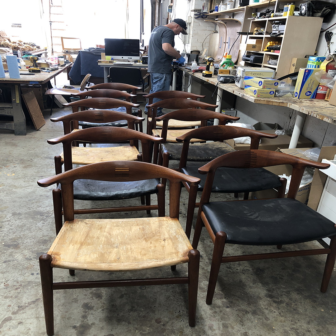 Hans Wegner "The Cow Horn Chair" Restoration