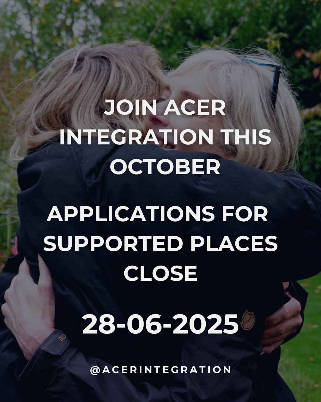 Join ACER Integration this October. Supported place applications are closing soon.⁠
.⁠
In a world that often pulls us toward isolation, ACER offers a path back to connection&mdash;⁠
to ourselves, to each other, and to the living world around us.⁠
.⁠
