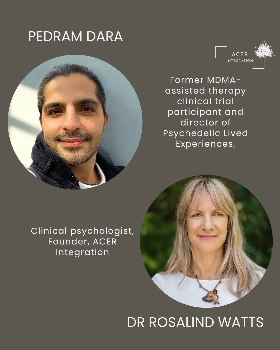 This month, @drrosalindwatts spoke with @pedramdara, founder and director of Psychedelic Lived Experiences @psych.lived.exp.⁠
.⁠
Pedram is passionate about the potential of psychedelics for mental healthcare and is also well aware of its pitfalls. He