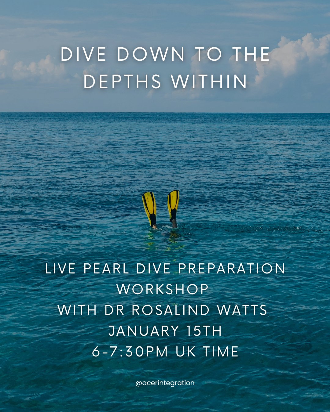 Join us in 2026 for a live Pearl Dive workshop for those preparing for altered states with @drrosalindwatts. ⁠
.⁠
This workshop is for those preparing to enter an altered state. Join Dr Watts for a guided journey to explore the depths within, uncover